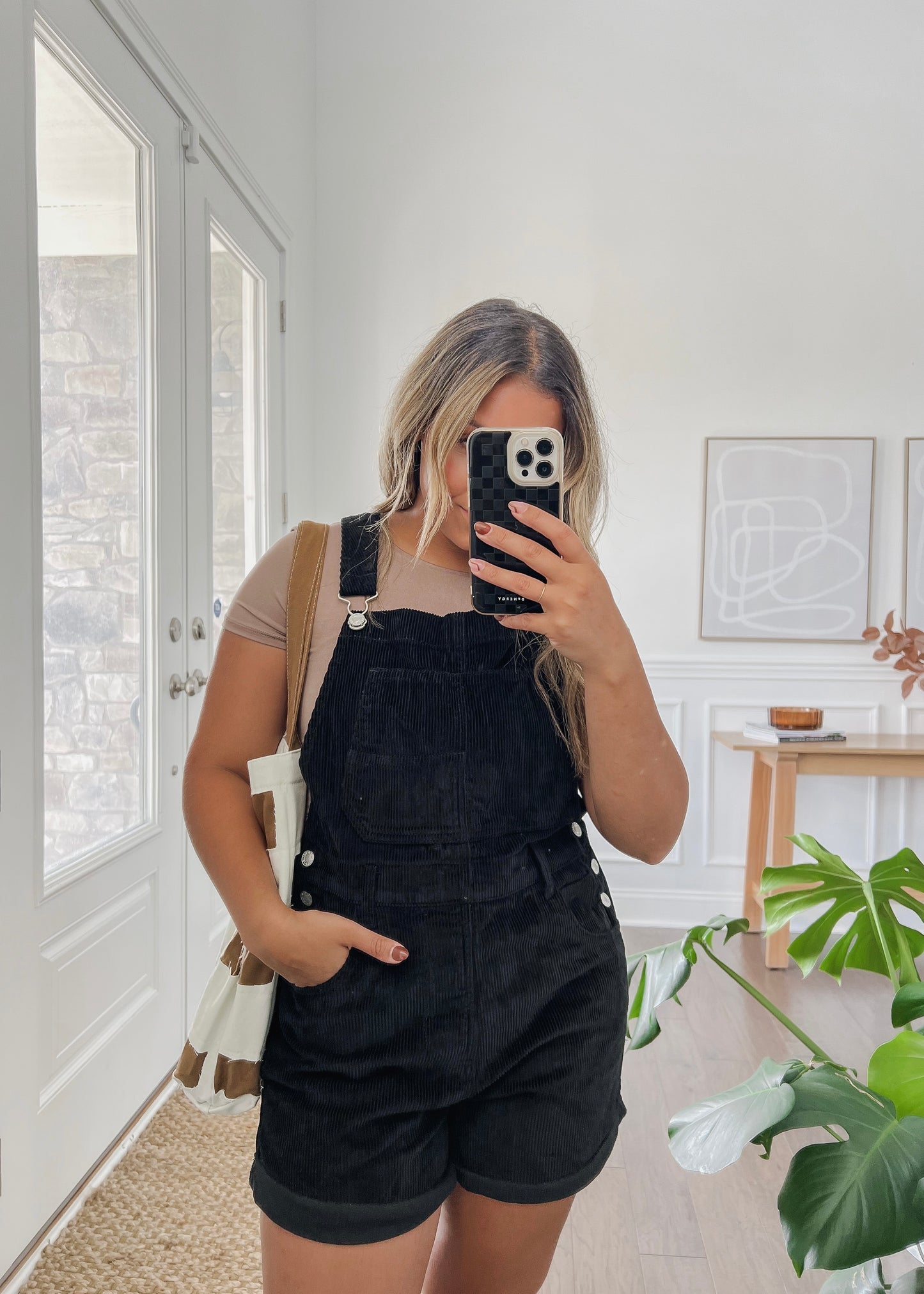 Kless Corduroy Overalls - BLACK