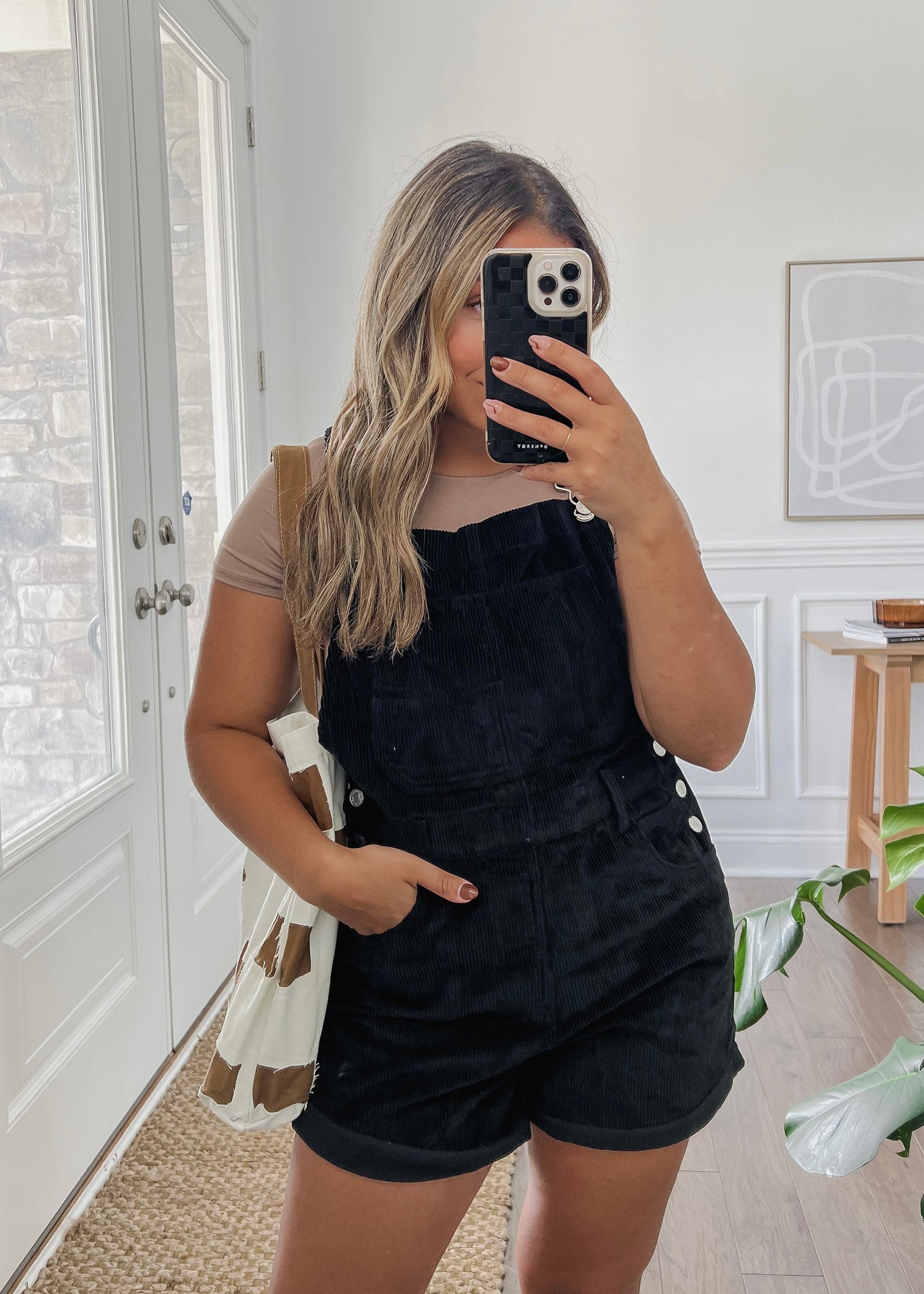 Kless Corduroy Overalls - BLACK