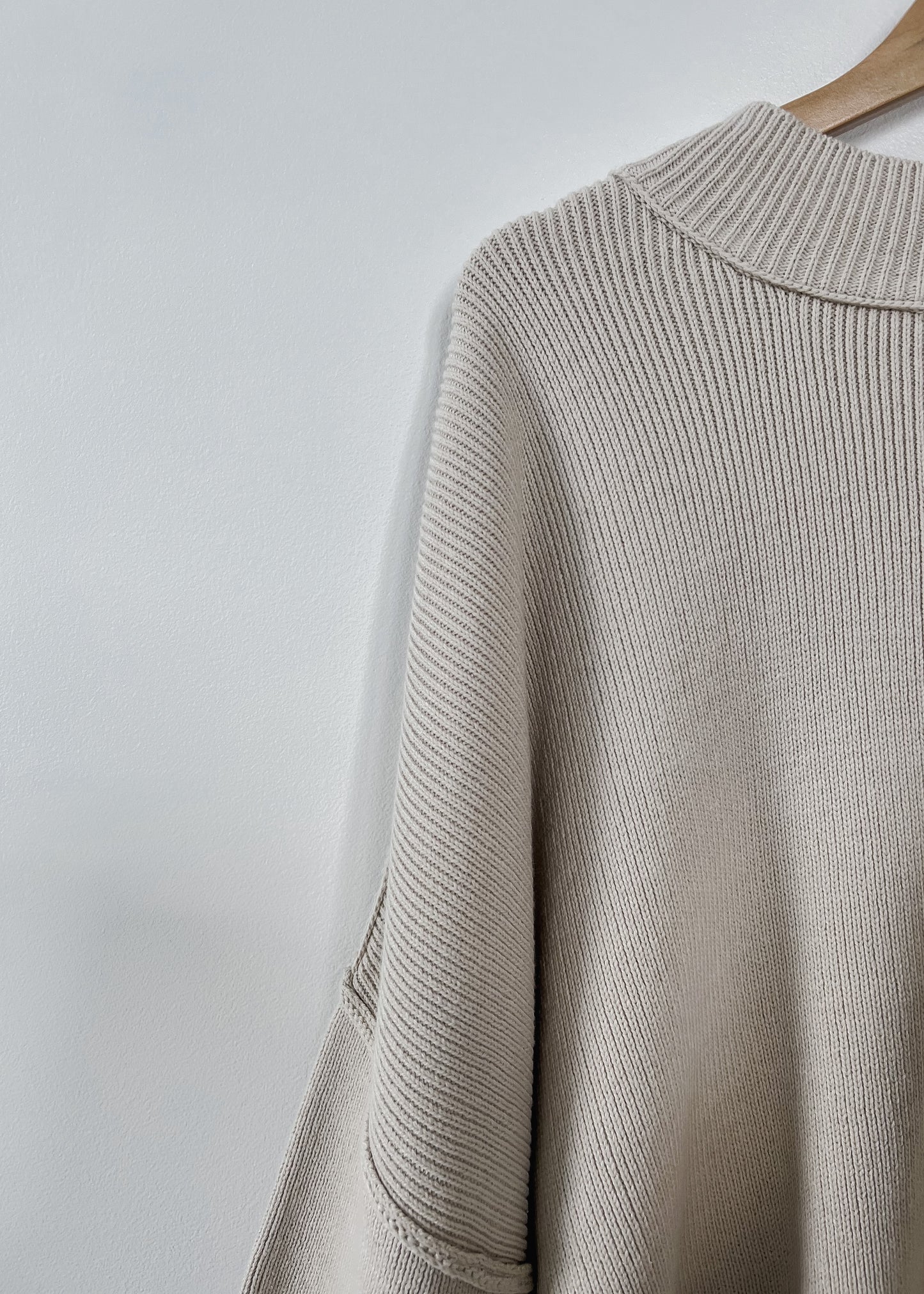 Josie Knit Oversized Sweater - BEIGE
