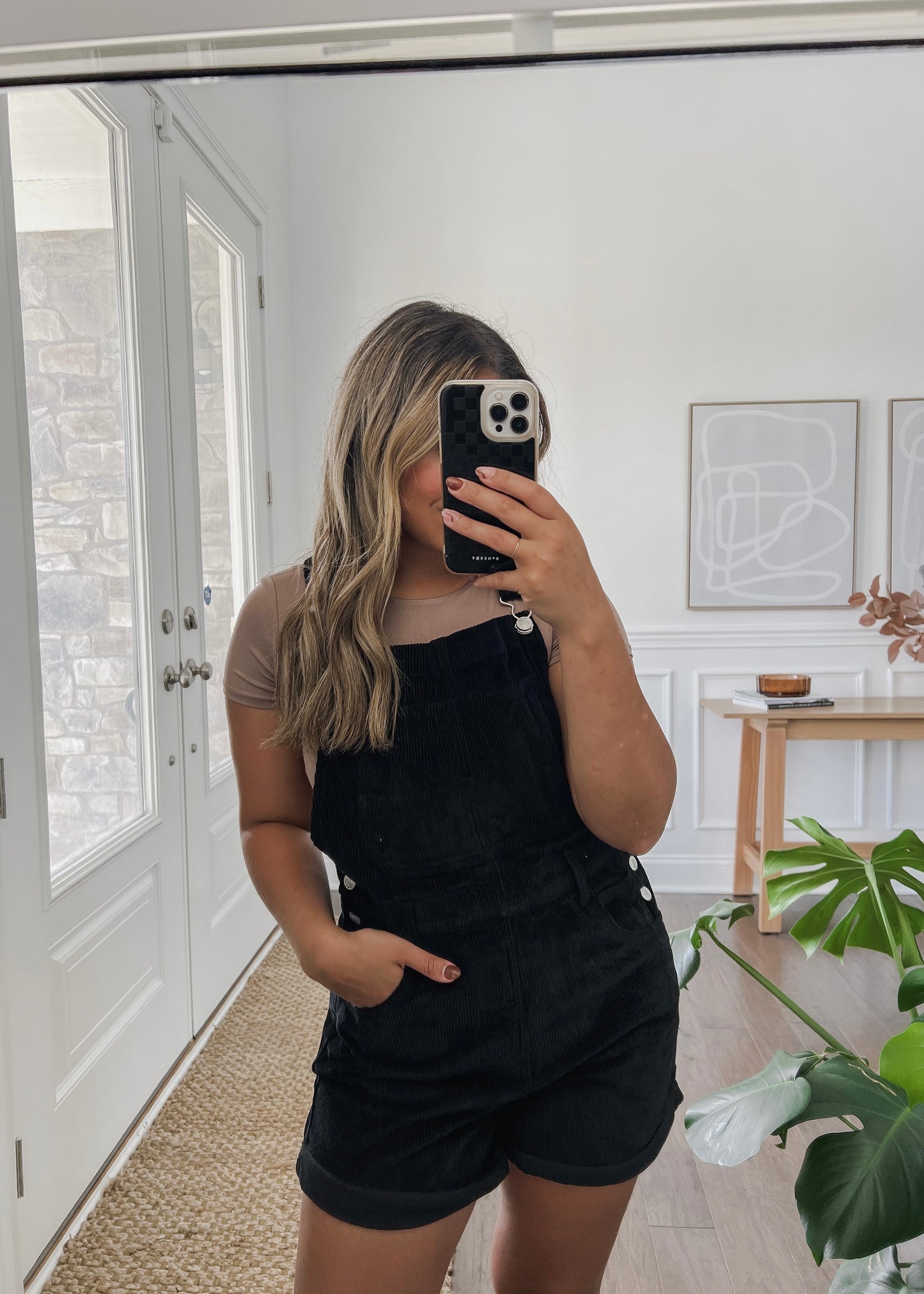 Kless Corduroy Overalls - BLACK