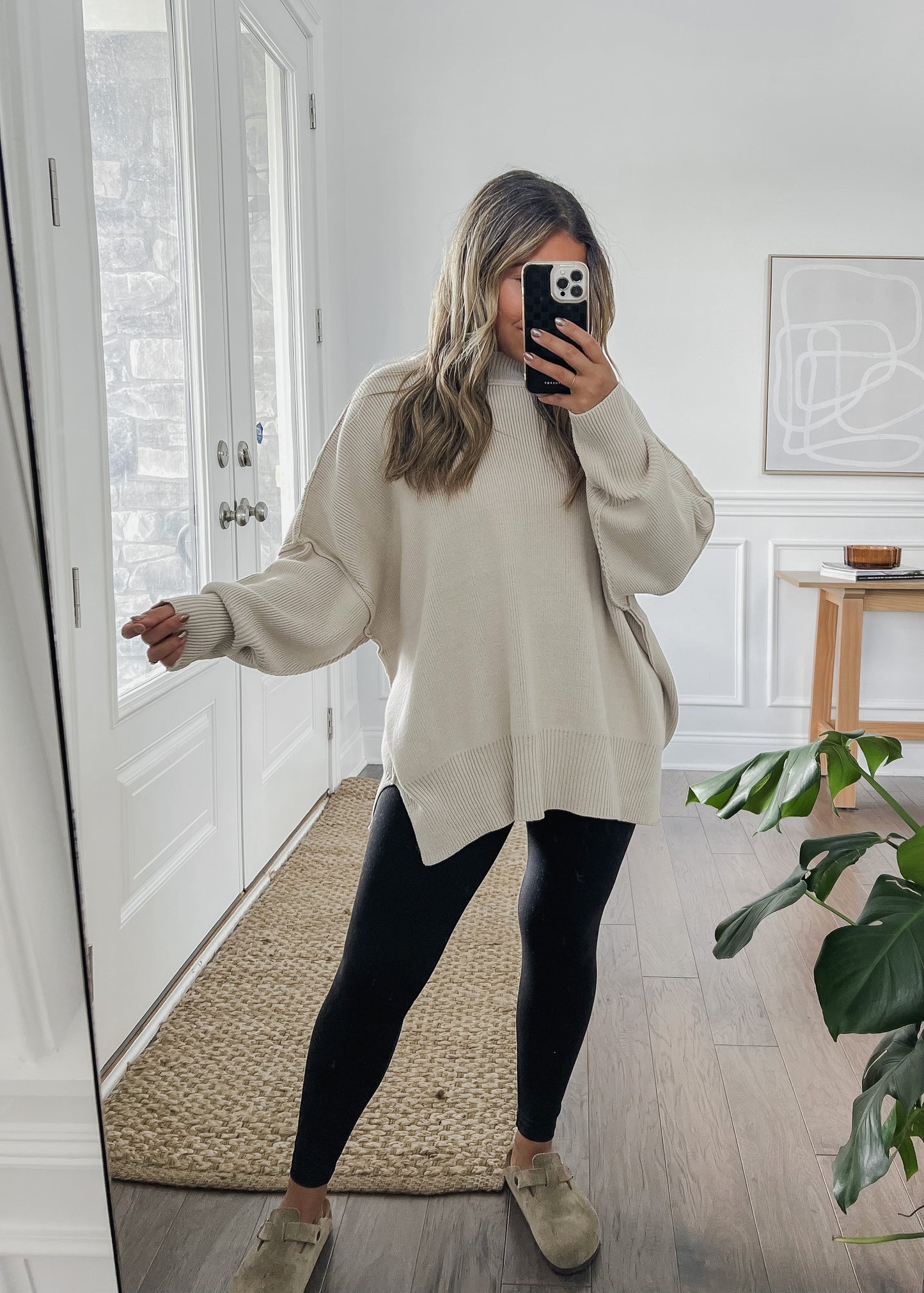 Josie Knit Oversized Sweater - BEIGE