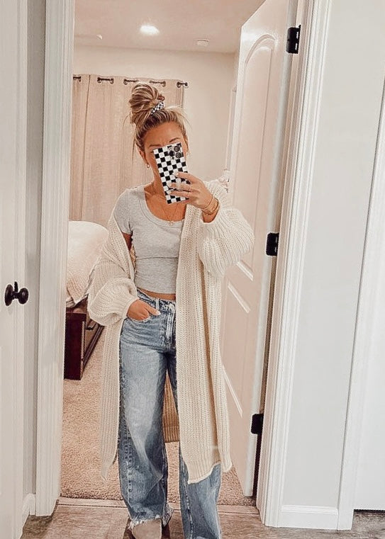 I Am Abel Oversized Cardigan - IVORY