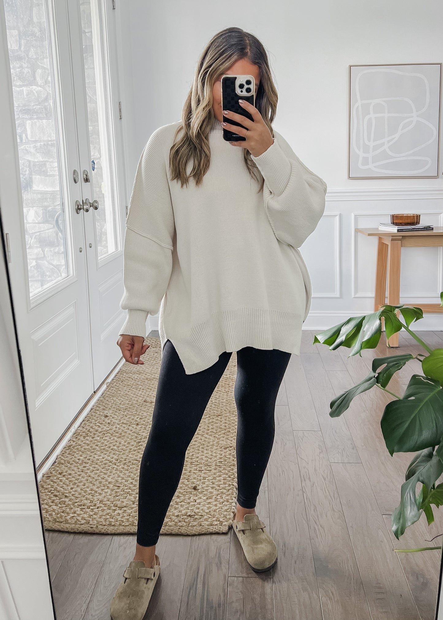 Josie Knit Oversized Sweater - NATURAL
