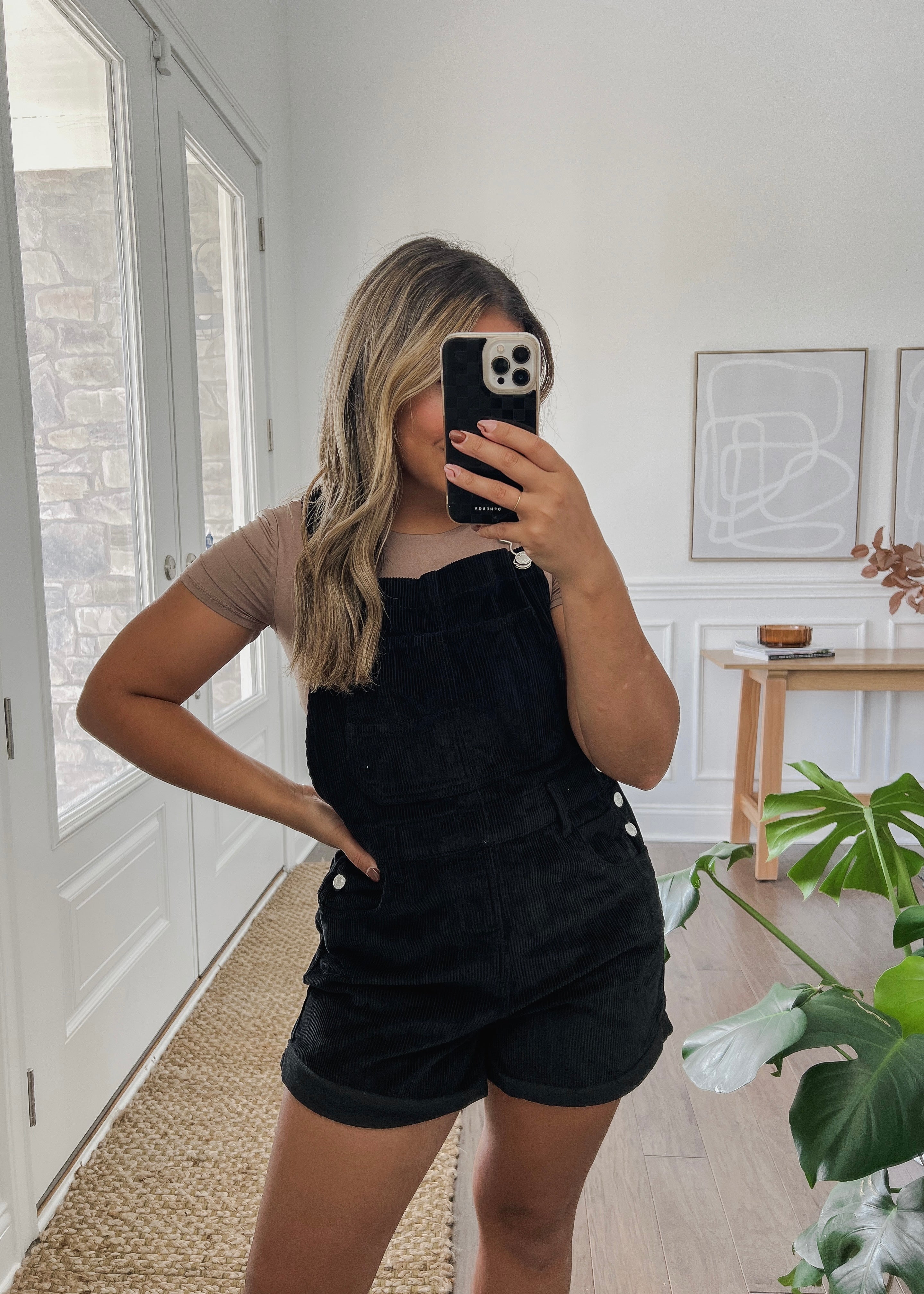 Black fashion dress overalls