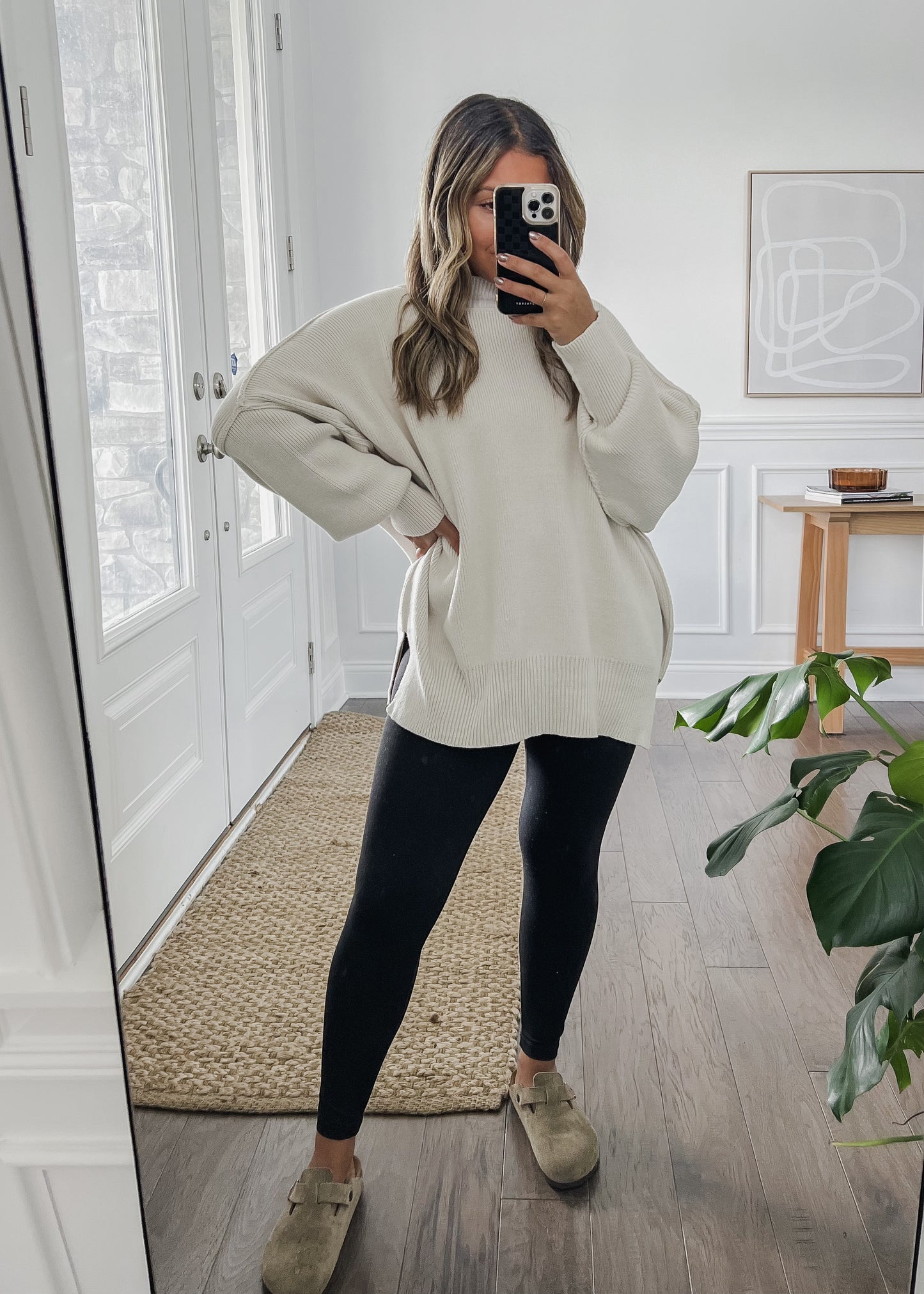 Josie Knit Oversized Sweater - NATURAL