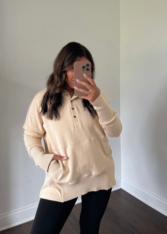 Jaylin Oversized Hoodie - KHAKI