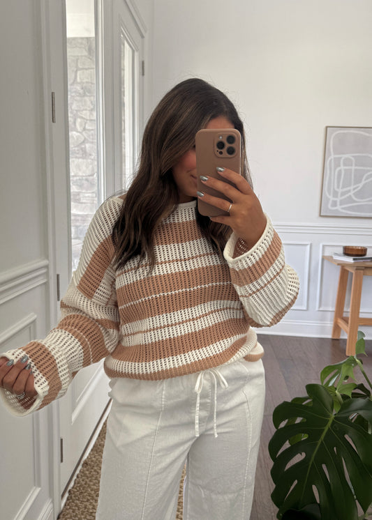 Amber Oversized Knit Sweater - SAND