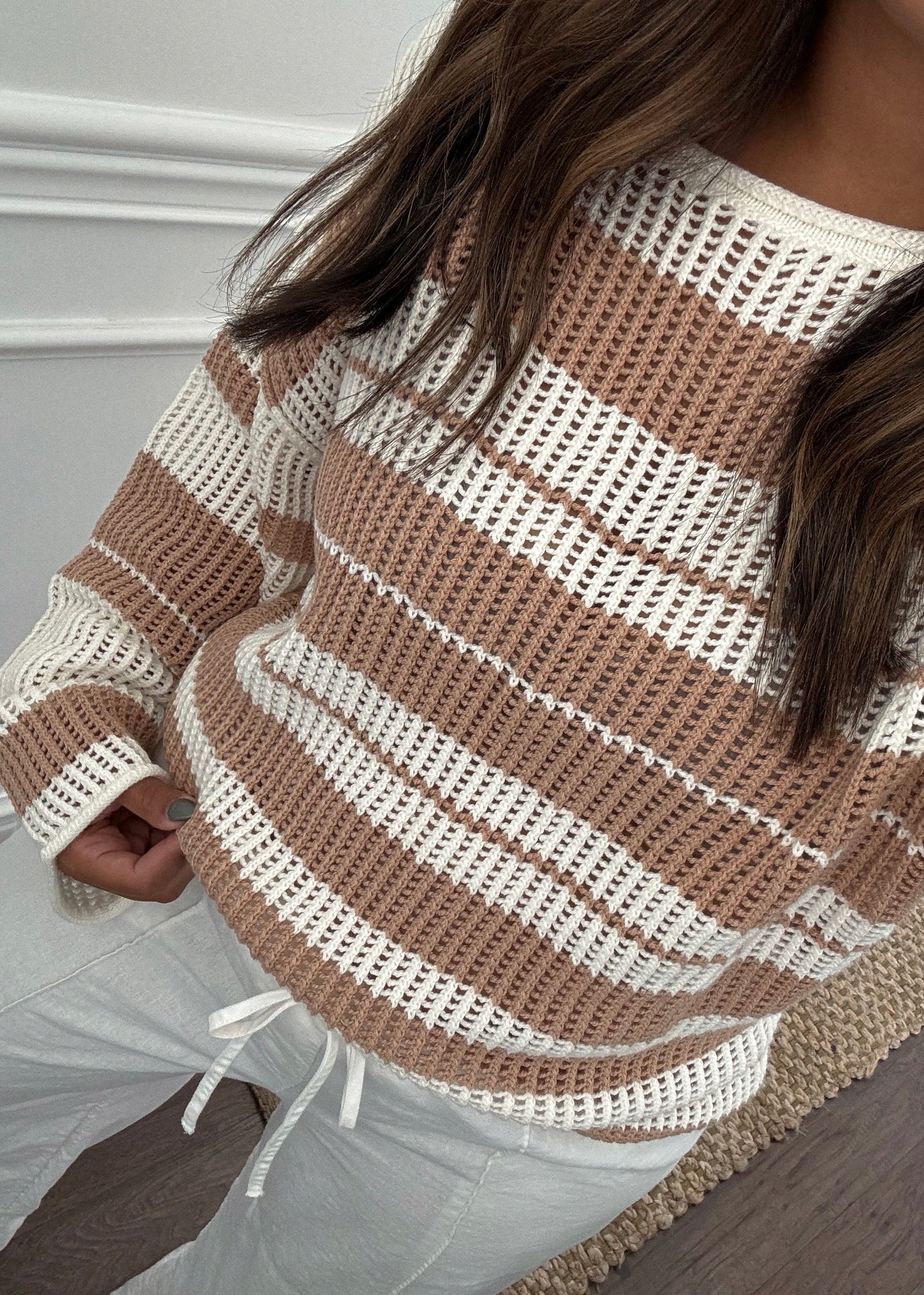 Amber Oversized Knit Sweater - SAND