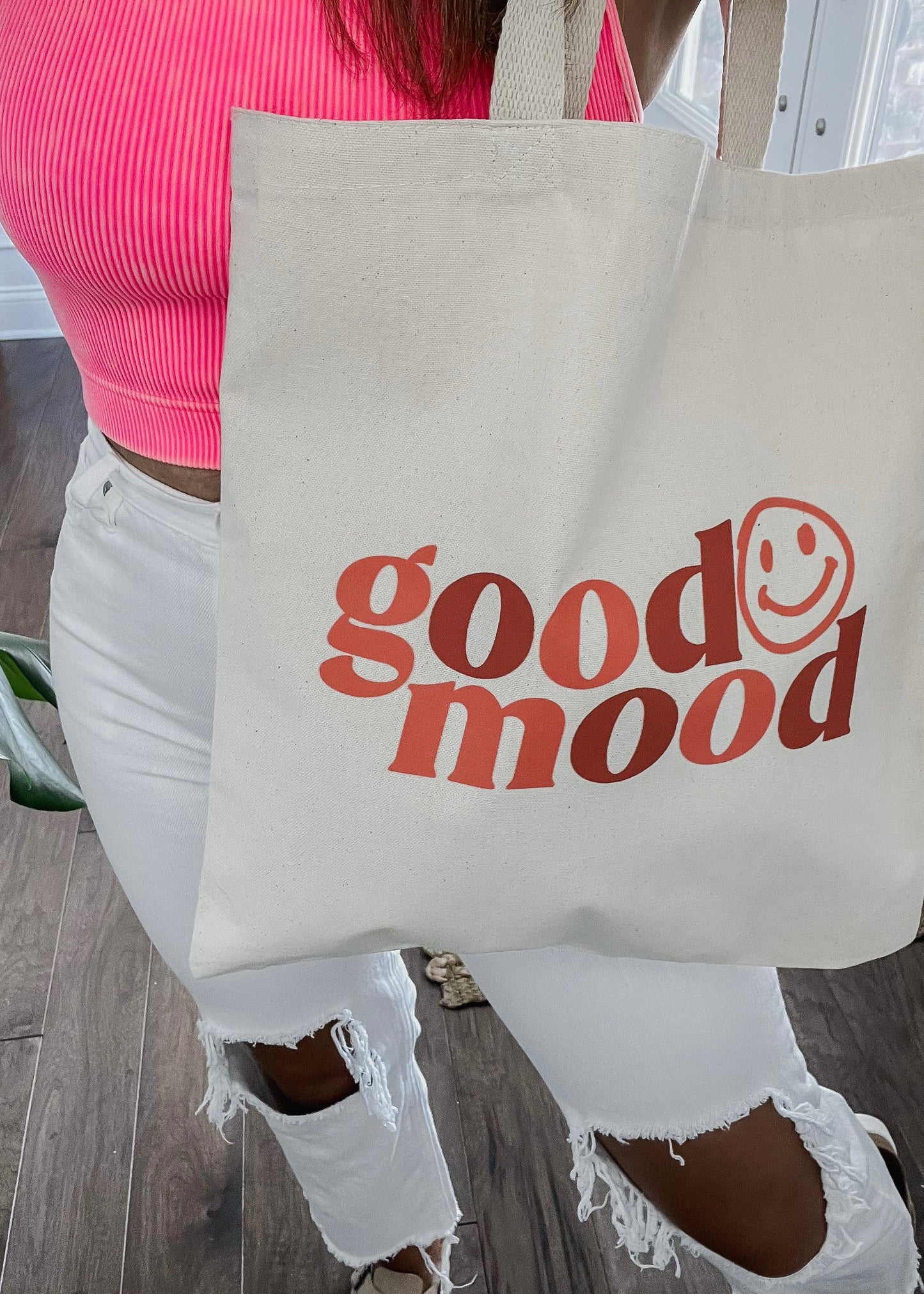 Good Mood Canvas Bag - NATURAL