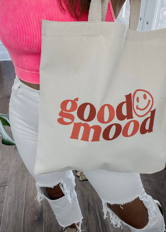 Good Mood Canvas Bag - NATURAL